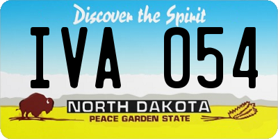 ND license plate IVA054