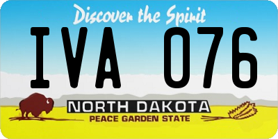 ND license plate IVA076