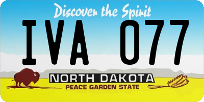 ND license plate IVA077
