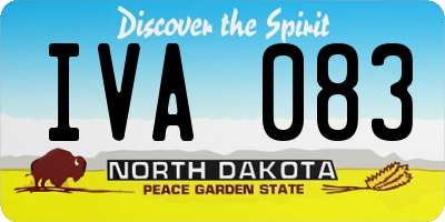 ND license plate IVA083