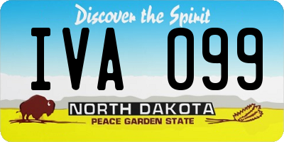 ND license plate IVA099