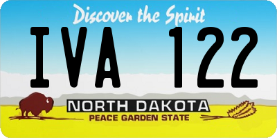 ND license plate IVA122