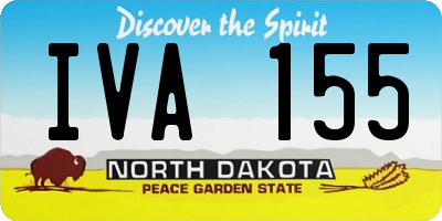 ND license plate IVA155