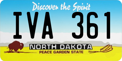 ND license plate IVA361