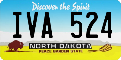 ND license plate IVA524