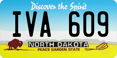 ND license plate IVA609