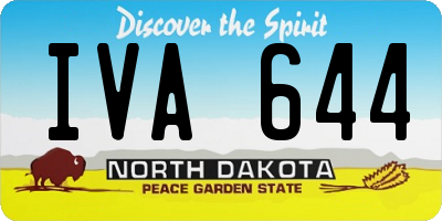 ND license plate IVA644