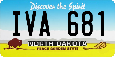ND license plate IVA681
