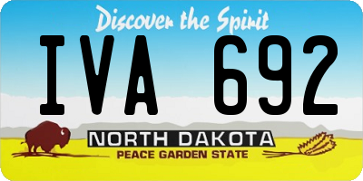 ND license plate IVA692