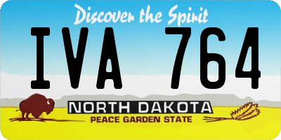 ND license plate IVA764