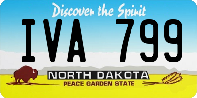 ND license plate IVA799