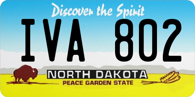 ND license plate IVA802