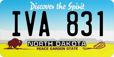 ND license plate IVA831