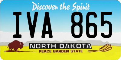 ND license plate IVA865