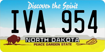 ND license plate IVA954