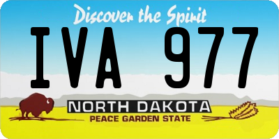ND license plate IVA977