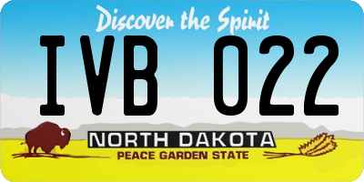 ND license plate IVB022