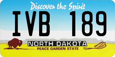 ND license plate IVB189