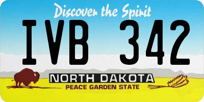 ND license plate IVB342