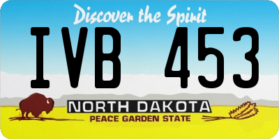 ND license plate IVB453