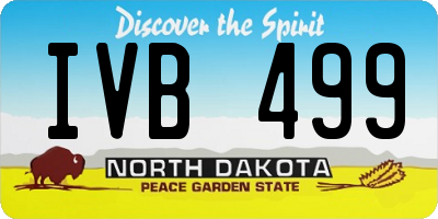 ND license plate IVB499
