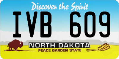 ND license plate IVB609