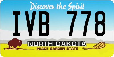 ND license plate IVB778