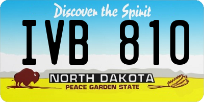 ND license plate IVB810