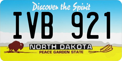 ND license plate IVB921