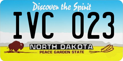 ND license plate IVC023