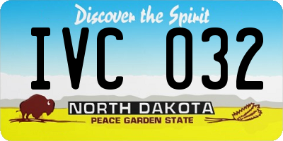 ND license plate IVC032