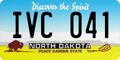 ND license plate IVC041