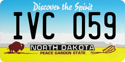 ND license plate IVC059