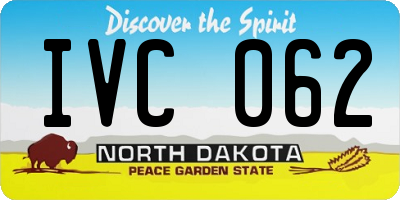 ND license plate IVC062