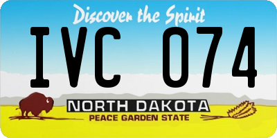 ND license plate IVC074