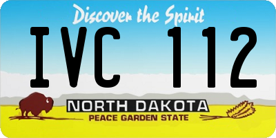 ND license plate IVC112