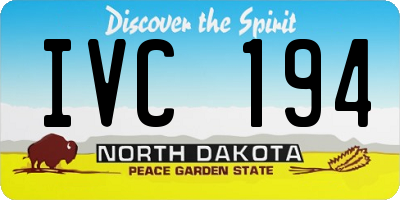 ND license plate IVC194