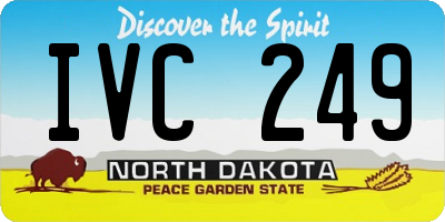 ND license plate IVC249