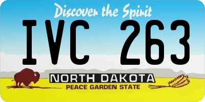 ND license plate IVC263