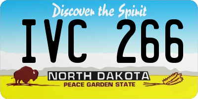 ND license plate IVC266