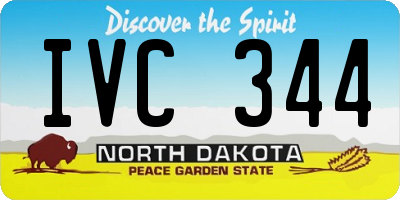 ND license plate IVC344