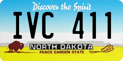 ND license plate IVC411