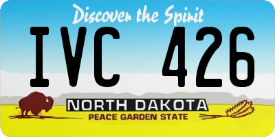 ND license plate IVC426