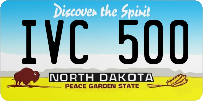 ND license plate IVC500