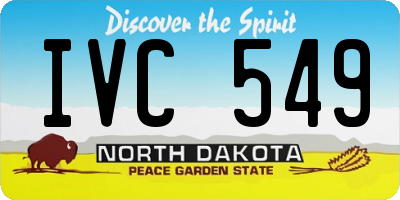 ND license plate IVC549