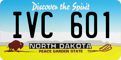 ND license plate IVC601
