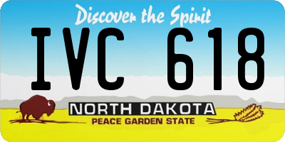 ND license plate IVC618