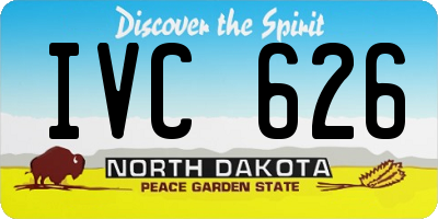 ND license plate IVC626