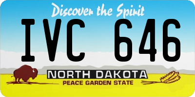 ND license plate IVC646