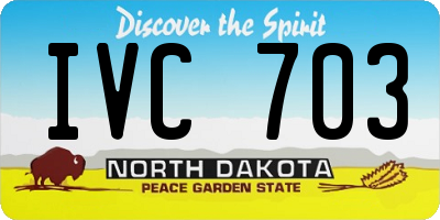 ND license plate IVC703